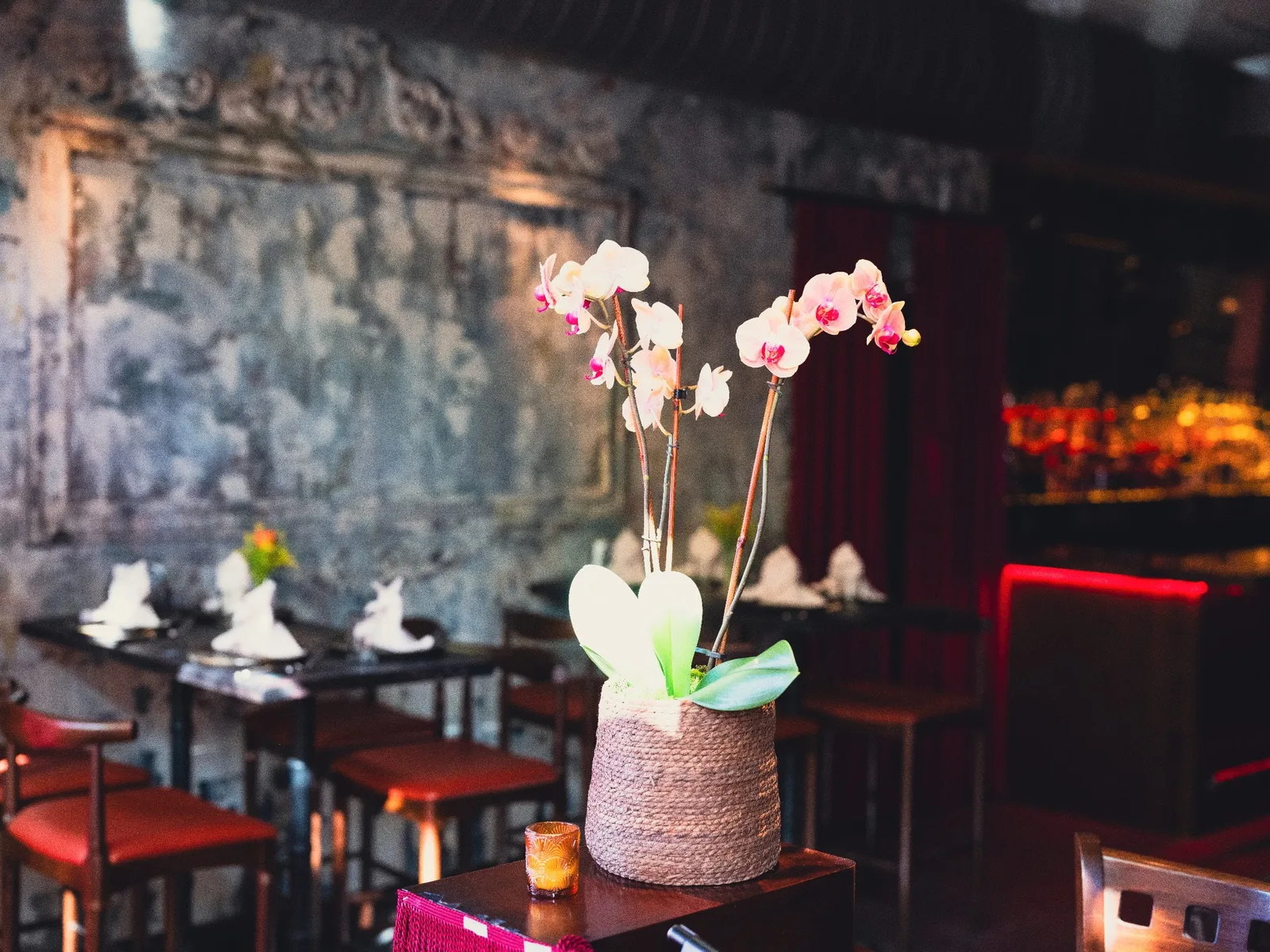 Close-up of GUSI's first-floor bar — infused vodkas, natural wines, and rare Eastern European spirits in Greenwich Village